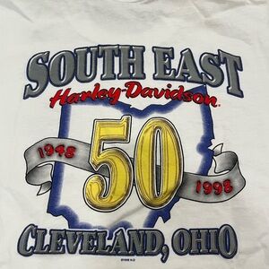 Harley Davidson Vintage South East Cleveland OH 50th Anniversary 1998 Size L